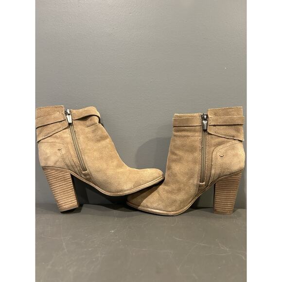 Vince Camuto Suede Ankle Boots Brown/Tan Woman’s Size 7 - Picture 1 of 6